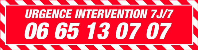 URGENCE INTERVENTION 7J/7 06 65 13 07 07